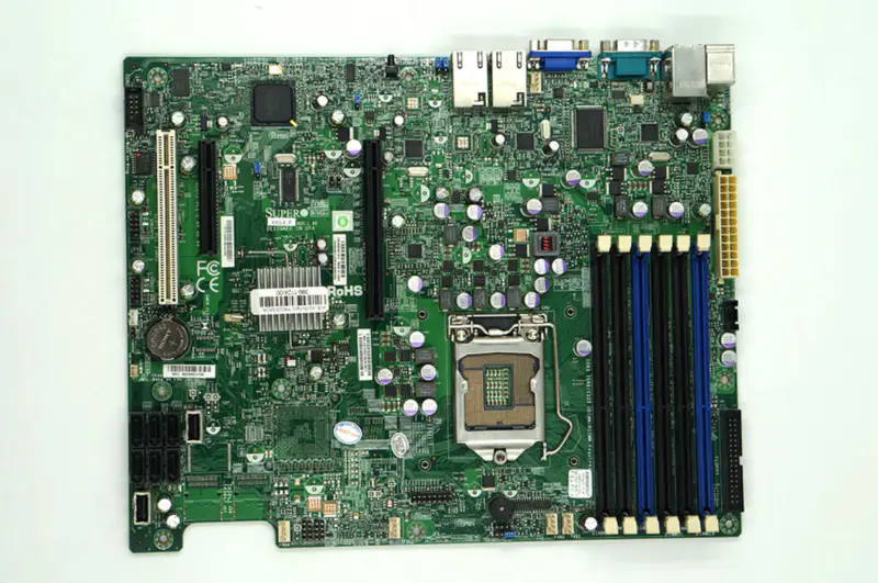 SuperMicro X8SIE-F LGA1156 Single Server alaplap S3420 lapkakészlet 6 memóriafoglalat Dual Gigabit LAN