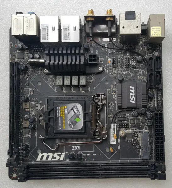 MSI Z87I alaplap LGA1150 DDR3 32GB Mini-ITX
