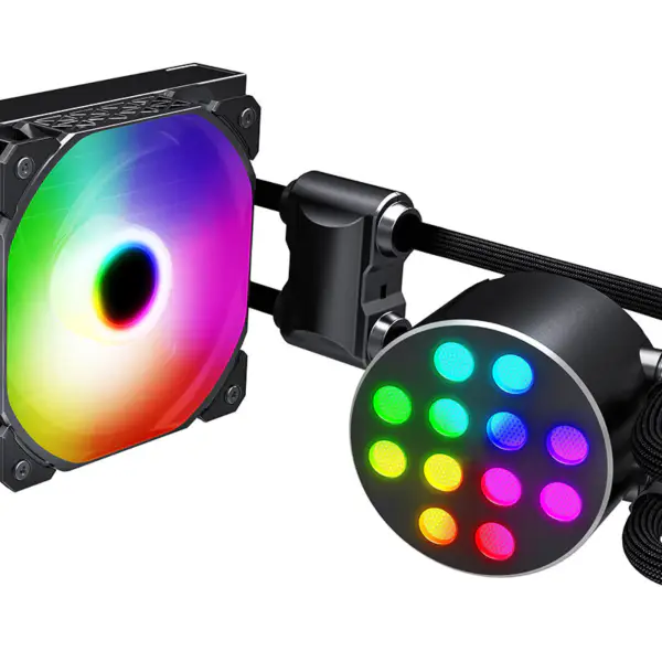 Sama 12cm Aio Cpu hűtő radiátor réz kijelző víz folyadék hűtés Pc Cpu hűtő Rgb izzó alacsonyabb zajszivattyúval