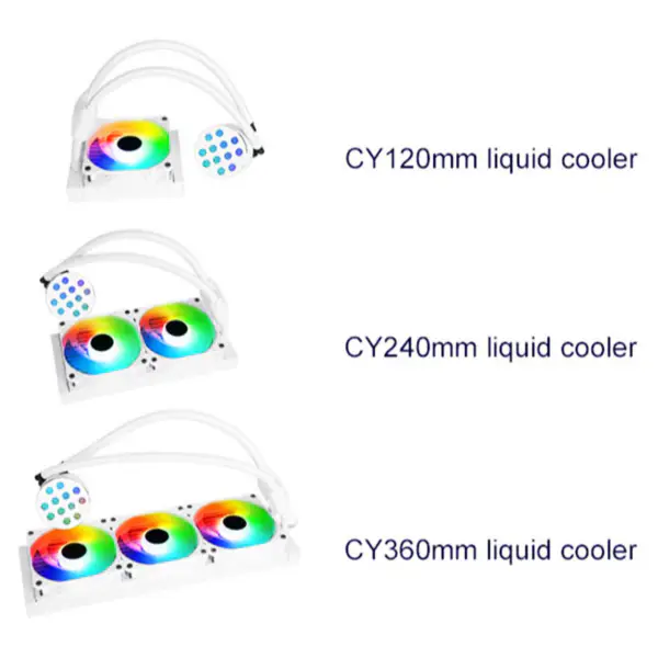 Sama 240 mm-es radiátor Rainbow Pc Para Cpu Rgb folyadékhűtő blokk számítógép Cpu vízhűtők és hűtőventilátor rendszerek Pc Cpu számára