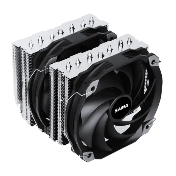 Sama 6 hőcsövek 140mm kettős torony kettős hűtés ventilátor hőcserélő levegő hűtő Twin Tower Cpu hűtő Pc esethez