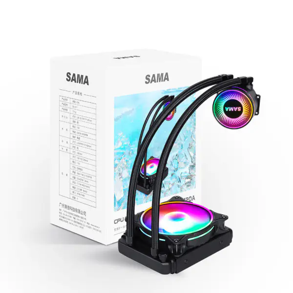 Sama Aio Cpu 120 mm-es radiátor hűtőborda folyékony Rgb hűtő Cpu vízhűtés radiátor Pc játék