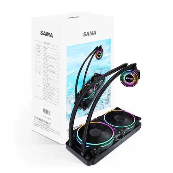 Sama Aio Cpu 240mm-es radiátor hűtőborda folyékony Rgb hűtő Cpu vízhűtés radiátor Pc játék