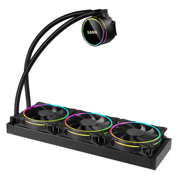Sama Aio Cpu 360 mm-es radiátor hűtőbordák folyékony Rgb hűtő Cpu vízhűtés radiátor Pc Gaming