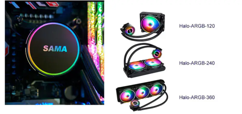 Sama Aio Cpu 360 mm-es radiátor hűtőbordák folyékony Rgb hűtő Cpu vízhűtés radiátor Pc Gaming