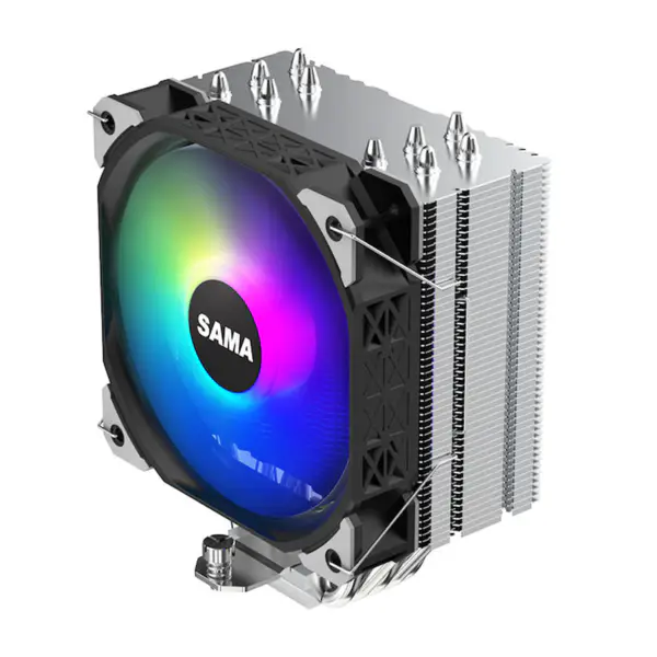 Sama Am4 Am5 Cpu léghűtők 5 Electroplate hőcsövek processzor hűtés 115x/1366/1200/2011/2066/1700 léghűtő