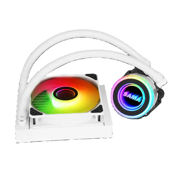 Sama Argb Coloful 120 mm-es radiátor fehér Pc Cpu vízhűtő