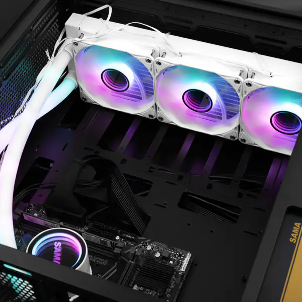 Sama Custom fekete 360 mm-es radiátor Pc Cpu vízhűtő