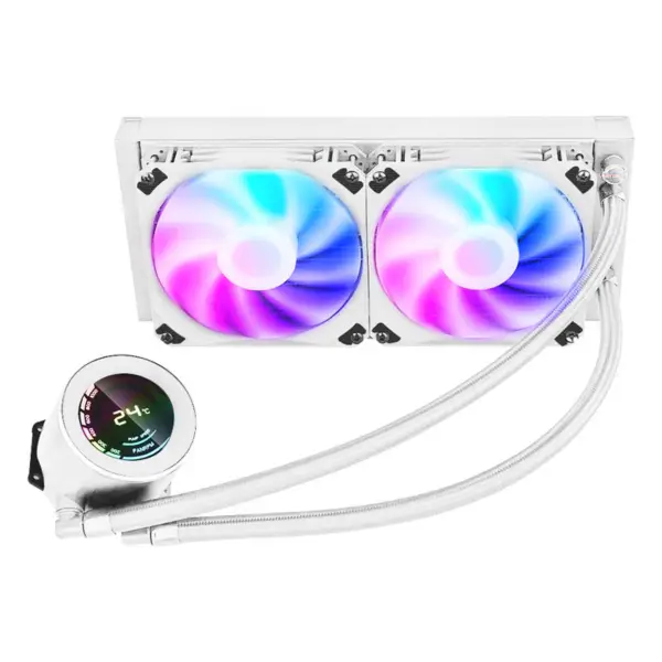 Sama Egyedi hőmérséklet kijelző 240 szivárvány címezhető Rgb Aio Cpu víz folyadék hűtés ventilátor radiátor blokk lemez készlet rendszer