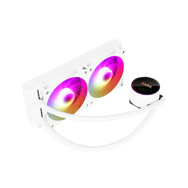 Sama testreszabható logó Argb hűtőventilátor Cpu hűtő fehér/fekete verzió Lcd kijelző Cpu maghőmérséklet Pc folyadékhűtő