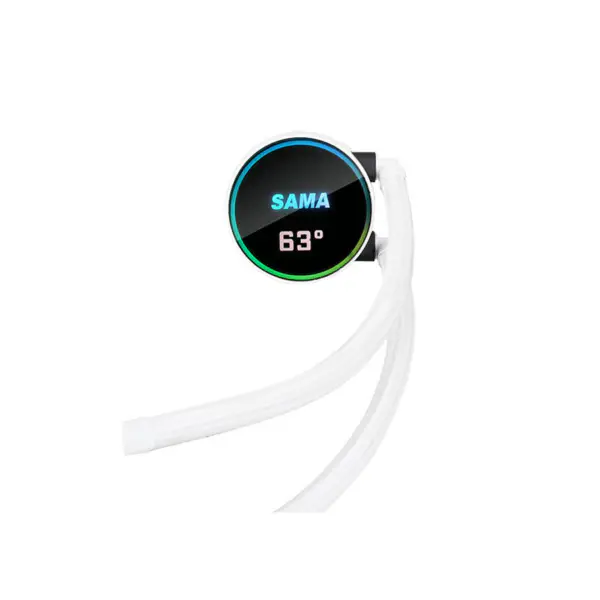 Sama testreszabható logó Argb hűtőventilátor Cpu hűtő fehér/fekete verzió Lcd kijelző Cpu maghőmérséklet Pc folyadékhűtő