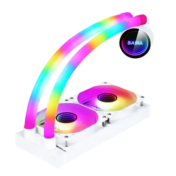 Sama Custom Cpu hűtő hűtőbordák 240 Rgb hűtőventilátor Intel Amd Cpu Lga775/115x Am4 Am5 Ryzen 12600k Cpu folyékony hűtéshez