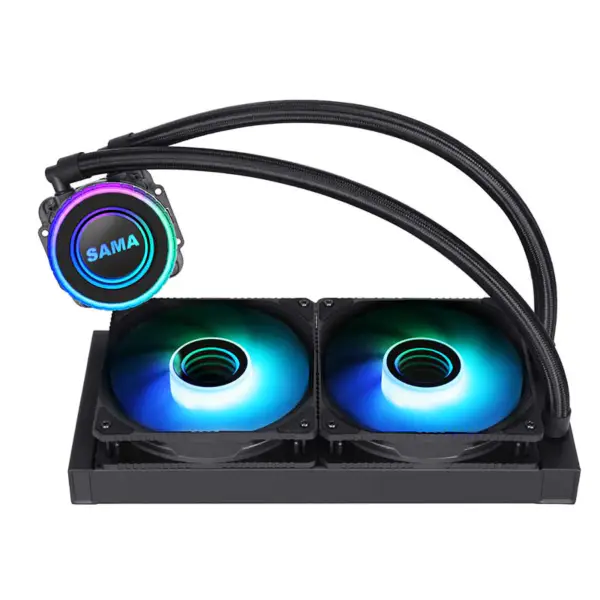 Sama 240 mm-es fehér radiátor Cpu vízhűtő