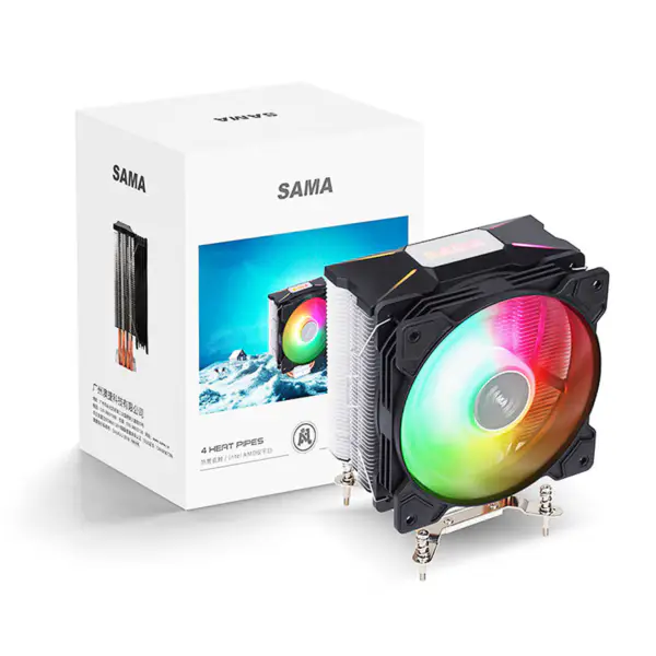 Sama 4 hőcsövek Argb fényhatás Cpu léghűtő Cpu hűtő Cpu radiátor