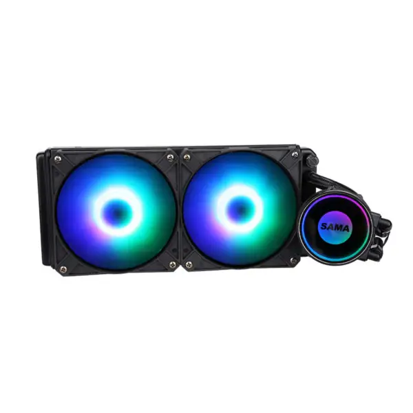 Sama 240 Fehér Infinity Mirror Design Szivárványos címezhető Rgb Aio Cpu vízfolyadék hűtés hűtőventilátor radiátor