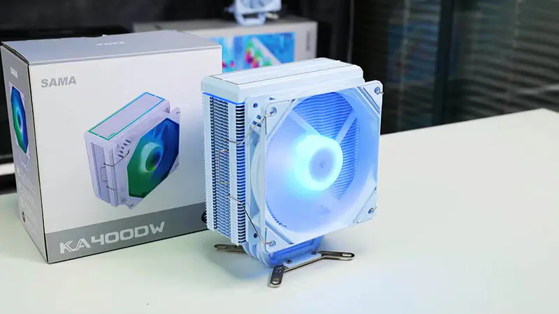 Sama Fekete fekete szivárvány Rgb Gaming számítógép hűtés radiátor hőcső processzor levegő hűtés Cpu léghűtők 4 rézcsővel