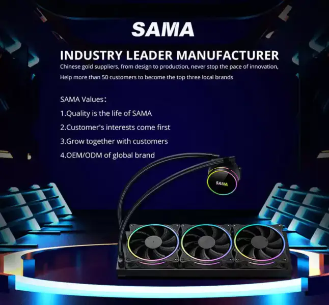 Sama vízhűtő készlet Pc Gpu Cooler fekete folyékony rendszer Cpu Cooler 1700 Cpushoz