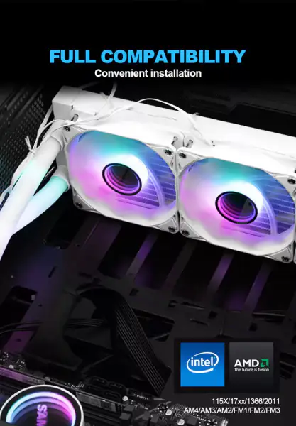 Sama testreszabott 240mm Rgb világítás folyékony Aio Cooler Cpu folyadékhűtő vízhűtés folyadékhűtő folyadékhűtő Pc-hez