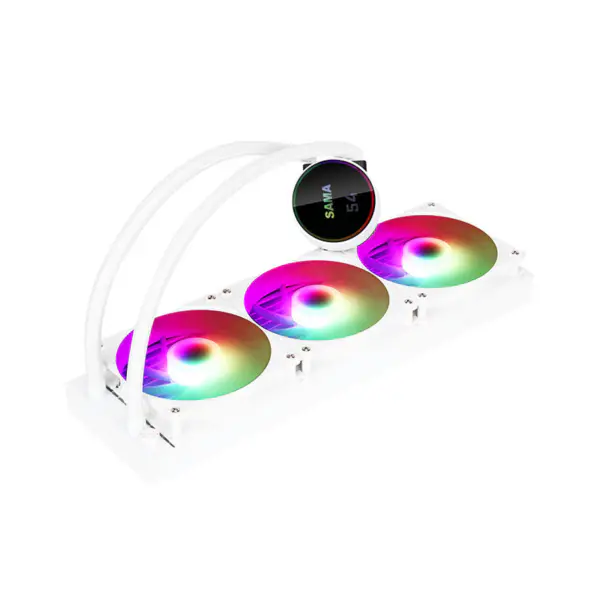 Sma kijelző Cpu maghőmérsékletű folyadékhűtő 50000hrs Cpu hűtő Rgb testreszabható logó Argb Cpu hűtés