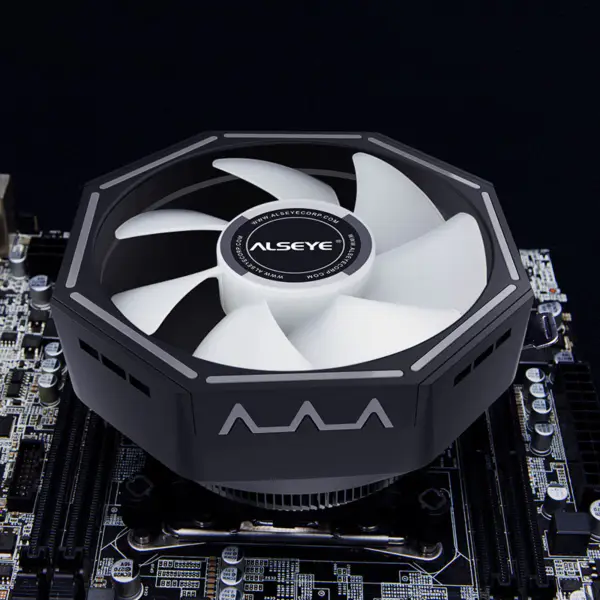 Alseye 120mm hűtőborda Rgb hűtőventilátor Cpu hűtő 775/115x/1200