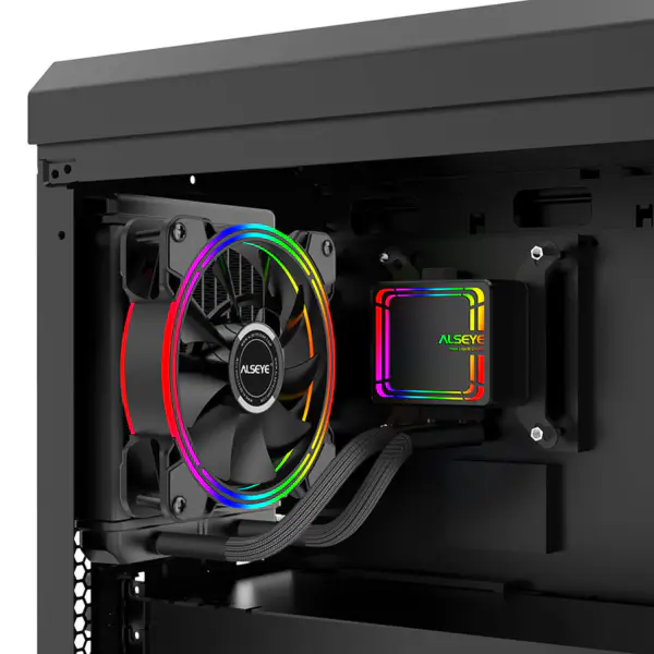 Alseye 120mm Rgb folyadékfőző ventilátor játék számítógéphez