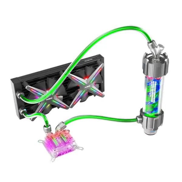 Nagy teljesítményű Diy 240 Xtreme Soft Tube vízhűtő készlet 120 mm-es Rgb ventilátorral számítógéphez