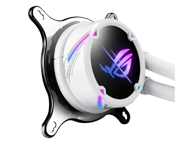 AsUs Rog Strix Lc Ii 240 Argb White Edition 2fans integrált vízhűtéses radiátor Cpu hűtőventilátor ventilátor