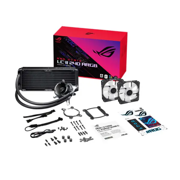 AsUs Rog Strix Lc Ii 240 Argb 2fans Integrált vízhűtéses radiátor Cpu Asetek 7. Pwm Dc Cpu hűtés Argb ventilátor Asetek 7. Pwm Dc Cpu hűtés Argb ventilátor