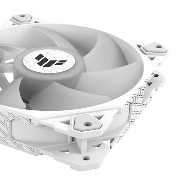 AsUs Tuf Gaming White Tf120 Pc ventilátor Pure White Design Argb ventilátor Pwm hőmérséklet-szabályozás Sebességszabályozás Kétrétegű Led Array