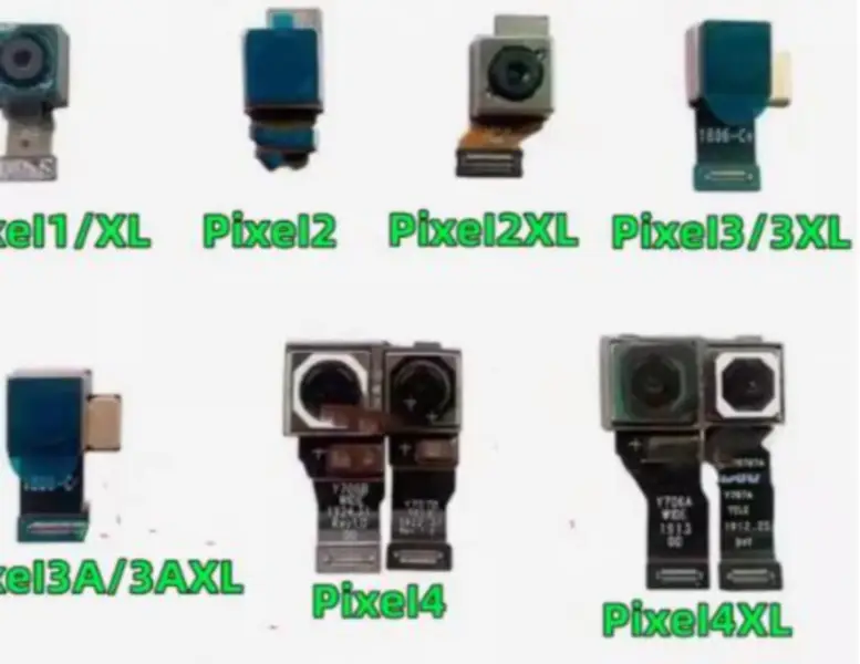 Elülső és hátsó kamerák a Google pixel 3 /3xl/4a/4/4xl/5/5a/6/6/6a/3a/2/2xl készülékhez